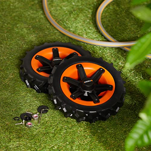 WORX WA0953 Landroid Wheels All-Terrain - for Soft Surface and Wet Lawn - Suitable for The Slope up to 22? or 40% - Easy Assembly - Not for Vision