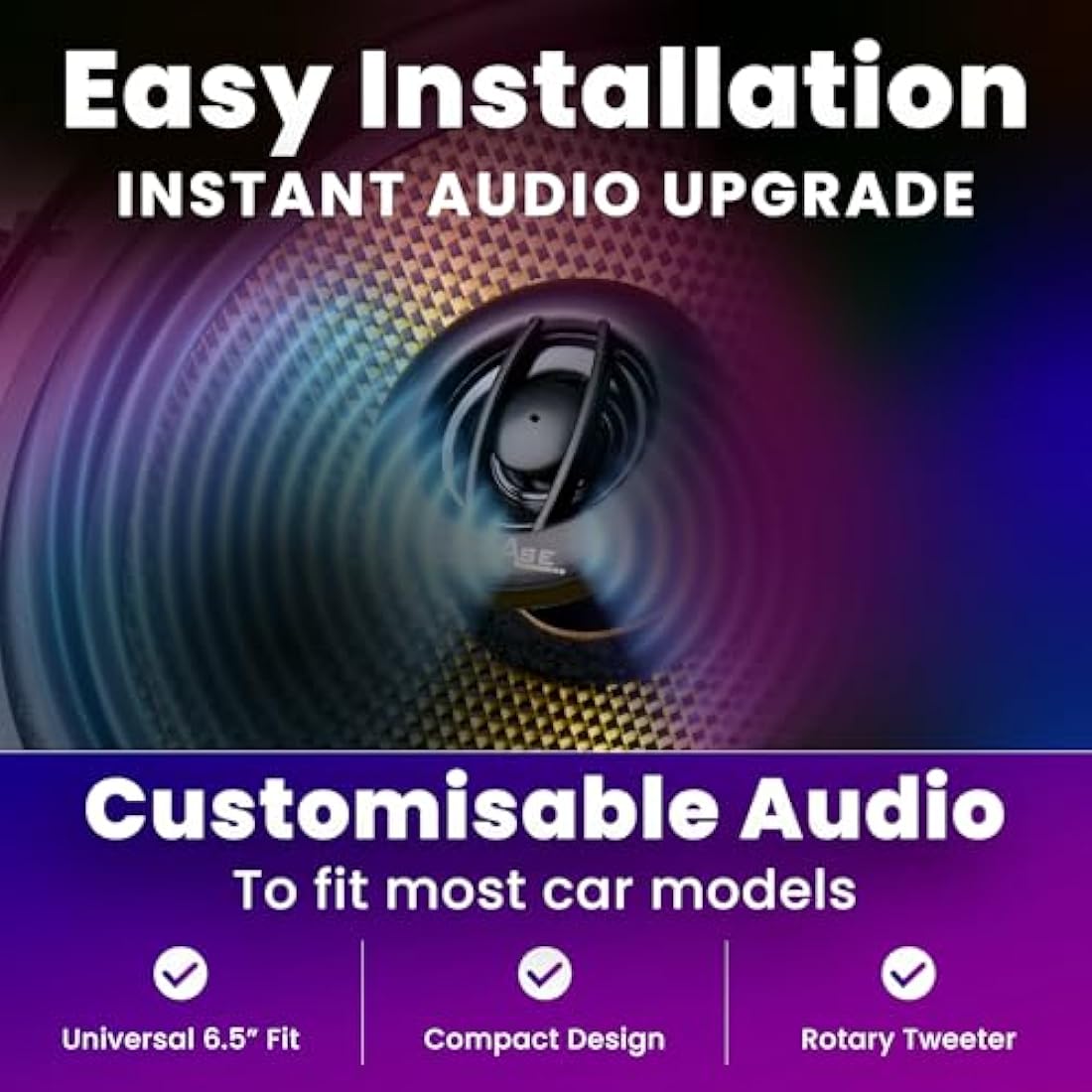 In Phase XTC17.2 250W 2 x 6.5 Inch Car Speakers - 17cm Car Speaker for Door or Parcel Shelf - Audio Speakers & Subwoofers