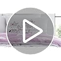 Catherine Lansfield Bedding Scatter Butterfly Double Duvet Cover Set with Pillowcases Heather