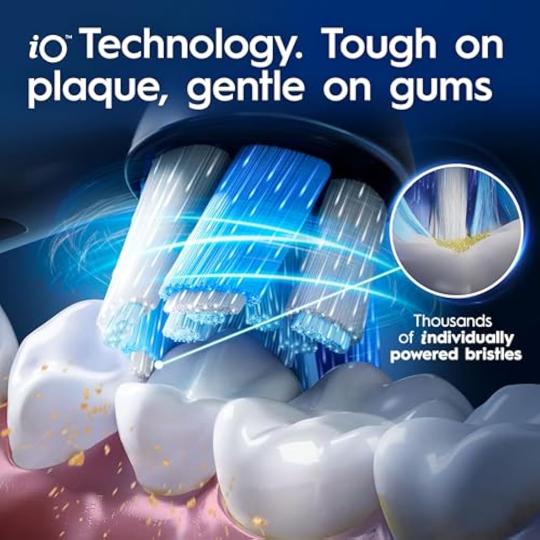 Oral-B iO5 Electric Toothbrushes For Adults, 1 Toothbrush Head & Travel Case, 5 Modes With Teeth Whitening, UK 2 Pin Plug, Black