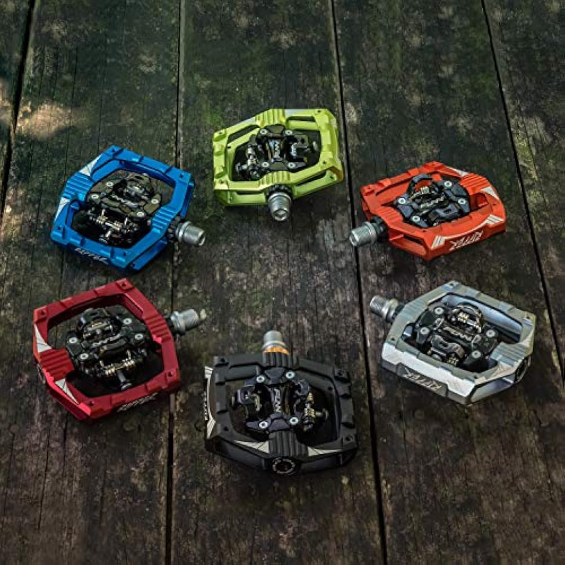 Funn Ripper Mountain Bike Clipless Pedals, Rocker Clip/Spring-Loaded Clip-in Mechanism, Compatible with SPD Cleats, 9/16" CrMo Axle Bicycle Pedals for MTB/Gravel Cycling