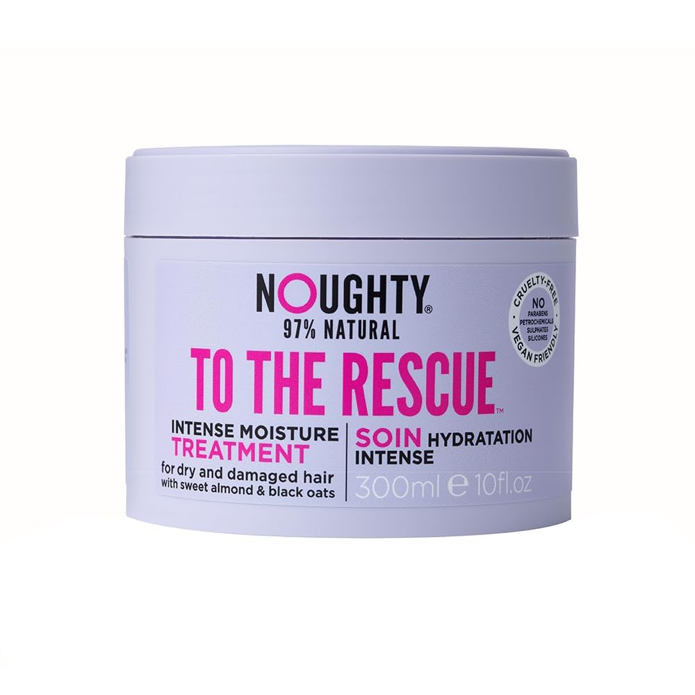 Noughty 97% Natural To The Rescue Treatment Mask Hydrating Formula for Dry Frizzy and Damaged Hair with Sweet Almond and Black Oat Sulphate Free Vegan