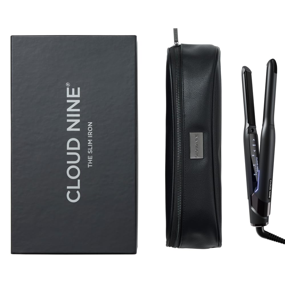 CLOUD NINE The New Slim Iron Hair Straightener | Variable Temperature Control Quick Heat Frictionless Styling | Revive Mode Digital Display 360?