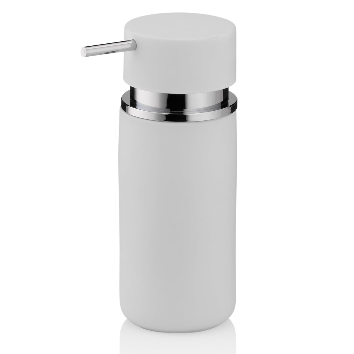 Kela 20420 Soap Dispenser Ceramic Diameter 6.5 cm, 300 ml, 6.50 x 6.50 x 16,50 cm, White