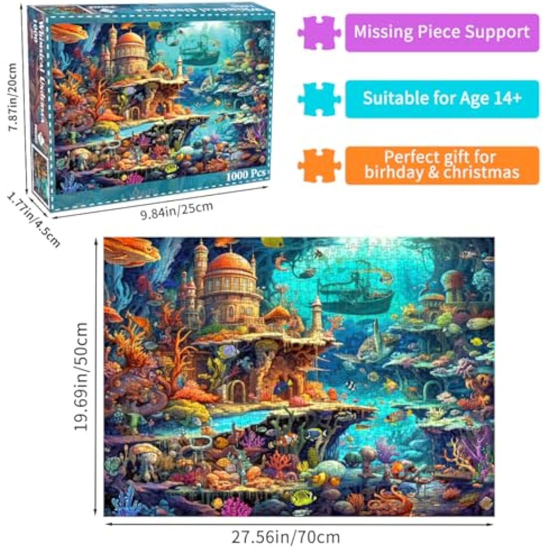 Jigsaw Puzzles 1000 Pieces for Adults jigsaw puzzles for adults 1000 Piece Puzzle Educational Games Home Decoration Puzzle Whimsical Seabed