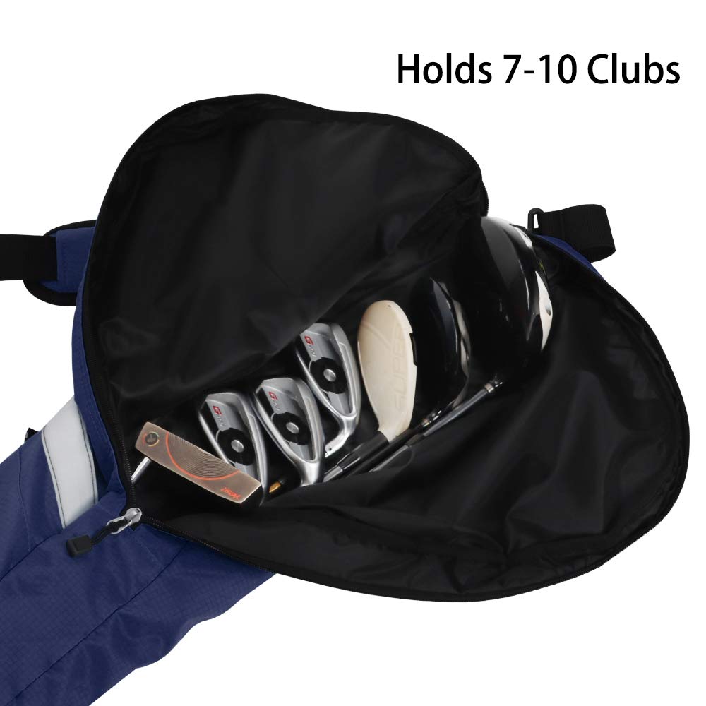 BIG TEETH Golf Carry Bag Lightweight Travel Bag Case Golf Club Sunday Bag Waterproof Multi Colors (Blue)