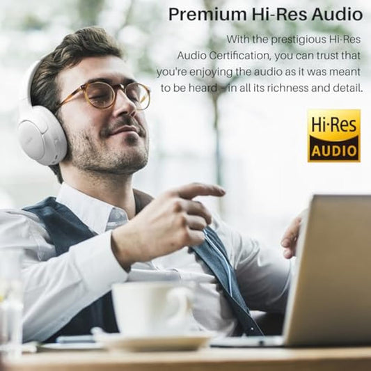 TOZO HT2 Hybrid Active Noise Cancelling Wireless Headphones, 60H Playtime Lossless Audio Over Ear Bluetooth Headphones, Hi-Res Audio Deep Bass Foldable Lightweight Headset for Workout