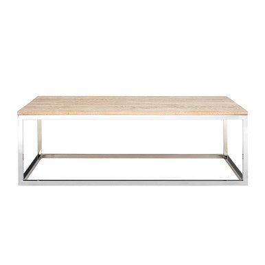 Natural Rectangular Coffee Table with Oak Wood Top | Hampstead