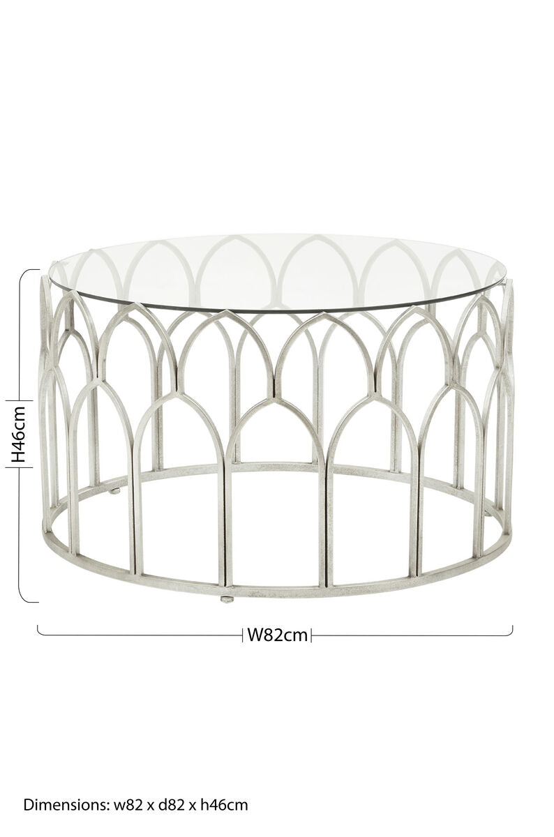 Merlin Silver Leaf Coffee Table