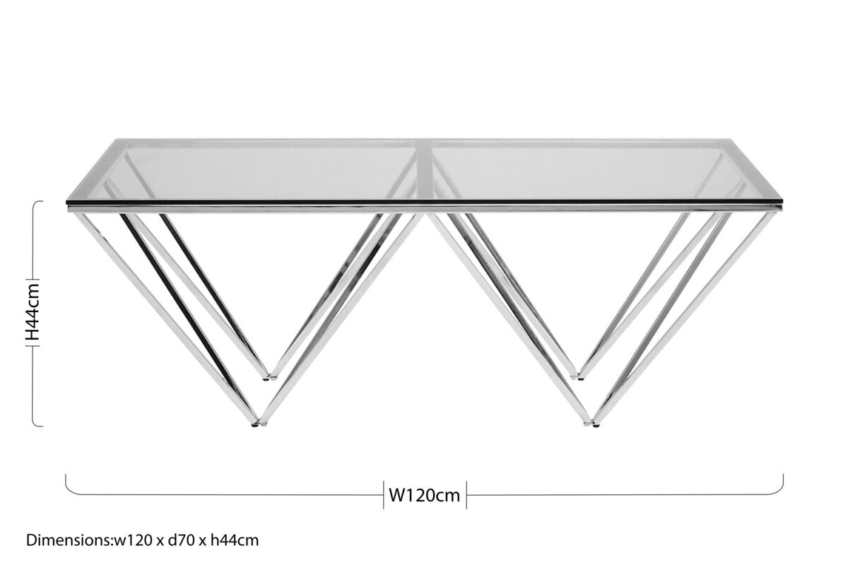 Allure Coffee Table With Triangular Base