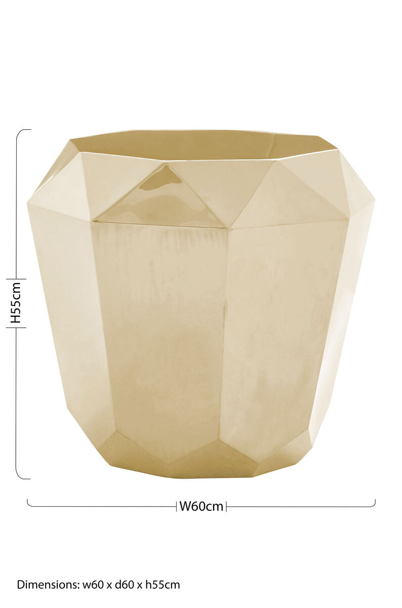 Allure Champagne Gold Diamond Cut End Table