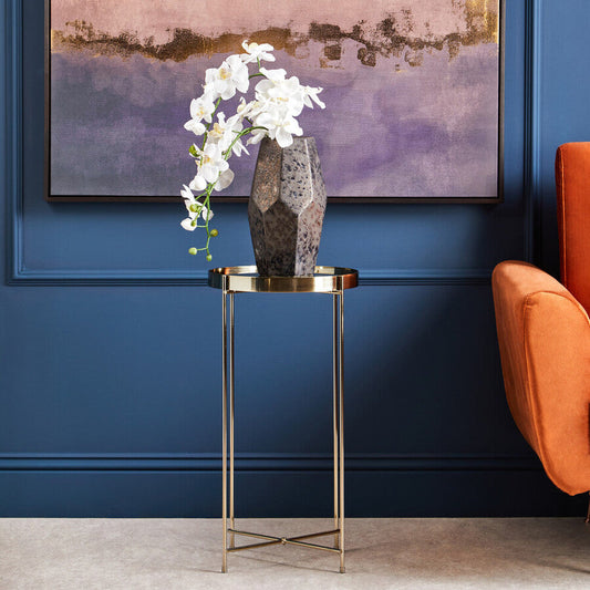 Allure Black Mirror Tall Side Table