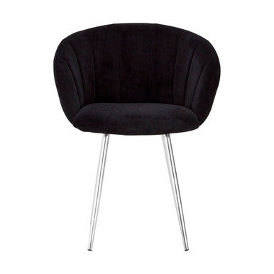 Black and Silver Velvet Chair | Vogue