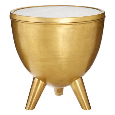 Crest Gold Bowl Shaped Side Table