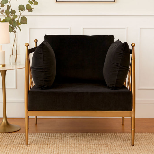 Novo Chair With Rose Gold Finished Metal Arms