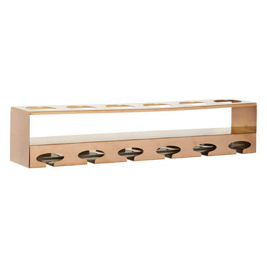 6 Bottle Rose Gold Finish Wine Rack | Novo