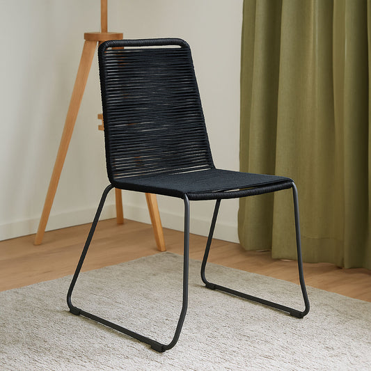 Sisal Black Rope Chair