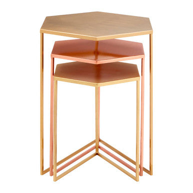 Templar Set Of 3 Bronze Finish Tables