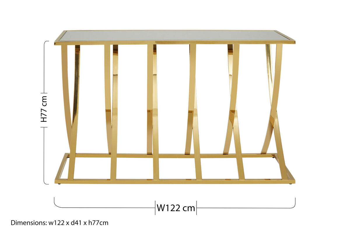 Reena Gold Console Table
