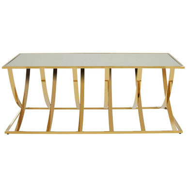 Gold Coffee Table with Mirrored Top | Reena