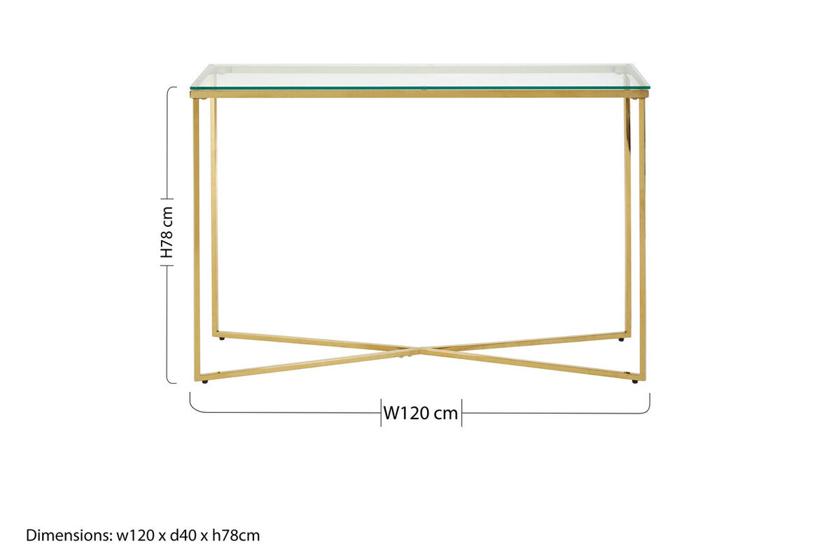 Allure Cross Base Console Table