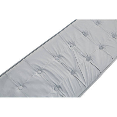 Allure Silver and Powder Blue Velvet Bench with Button Tufting