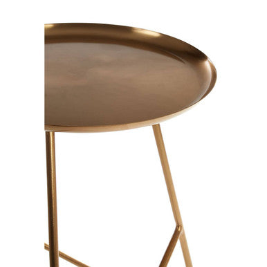 Corra Gold Metal Side Table