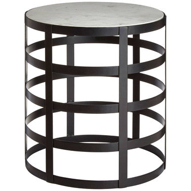 Corina Side Table With Grid Frame