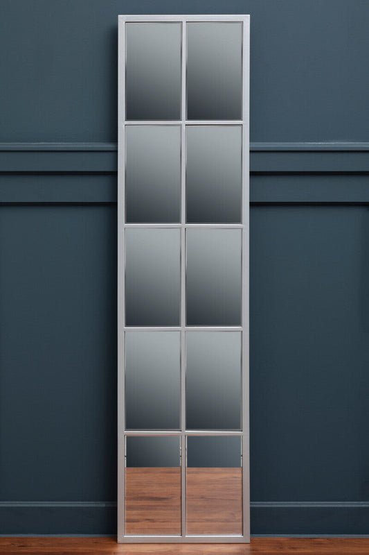 Descartes Tall Window Pane Wall Mirror