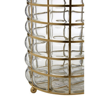 Large Blown Glass Hurricane Lamp | Martina