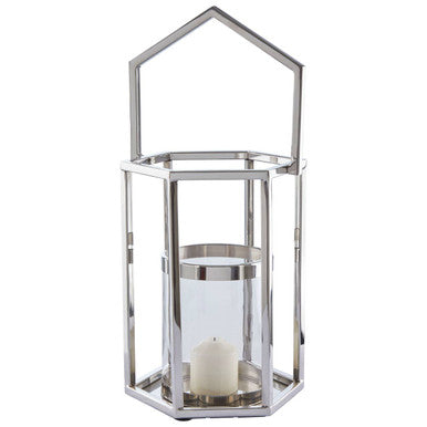 Small Silver Hexagonal Lantern | Herber