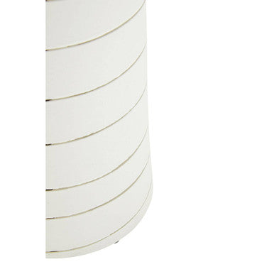 Haldis Small White and Silver Ceramic Vase