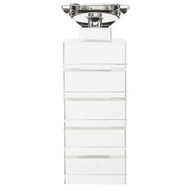 Clear Finish Small Candle Holder | Carrie