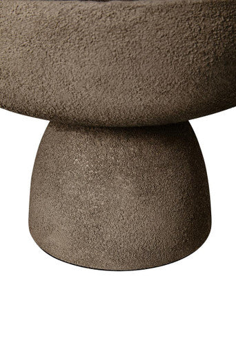 Small Textured Grey Pedestal Bowl | Deriva