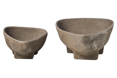 Set of 2 Textured Grey Bowls | Deriva