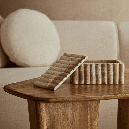 Santino Rectangular Chocolate Marble Box