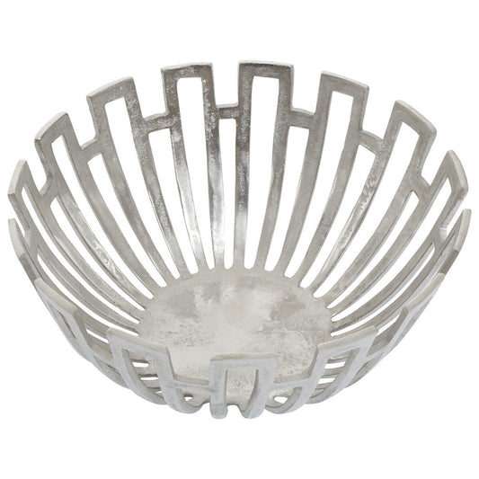 Delphi Large Silver Finish Bowl
