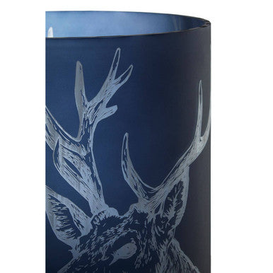 Large Blue Stag Candle Holder