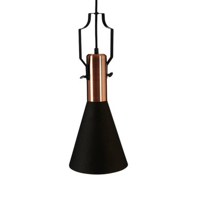 Small Pendant Light in Black and Copper | Argo