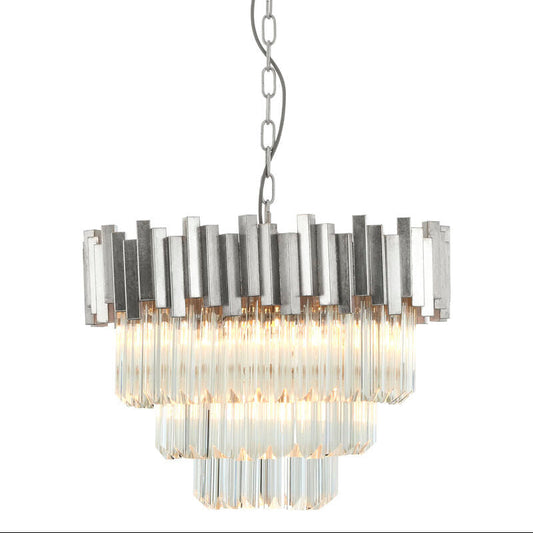 Small Silver Finish Chandelier | Lustra