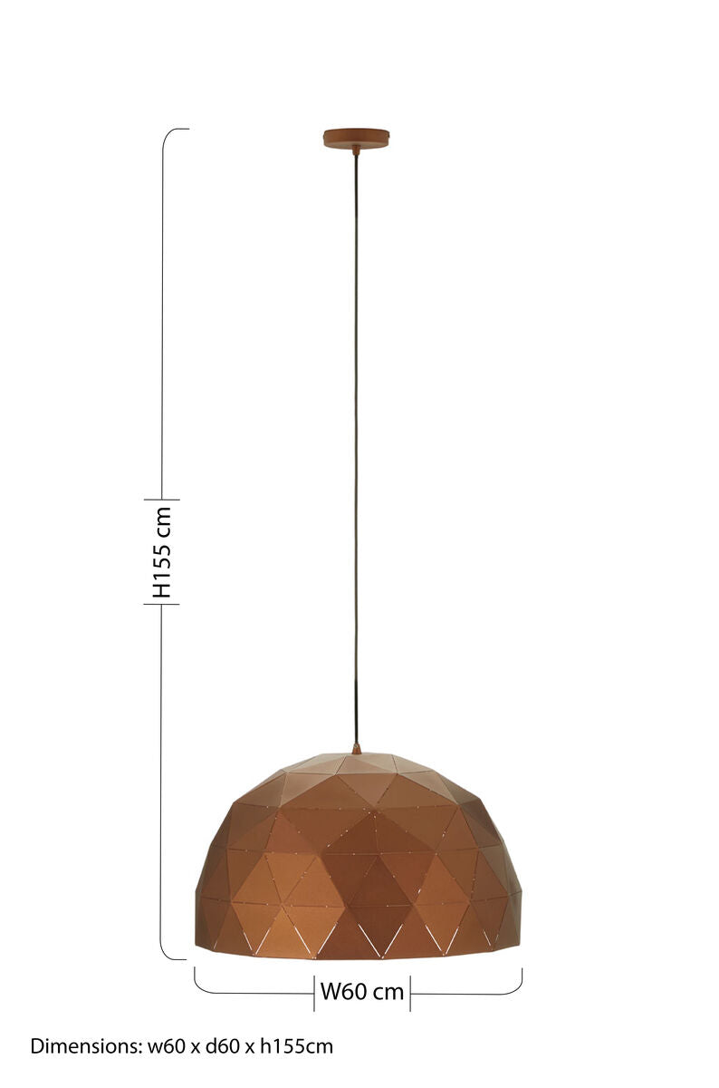 Mateo Large Coffee Dome Pendant Light