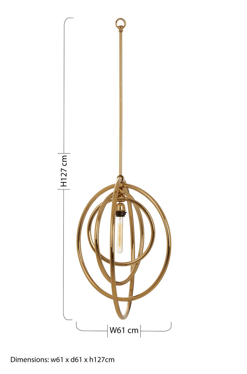 Skye Gold Finish Pendant Light