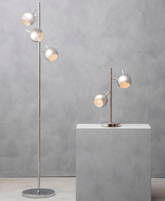 Karter Chrome Finish Table Lamp With Three Lights