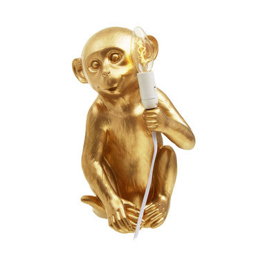 Gold Finish Monkey Lamp | Boho