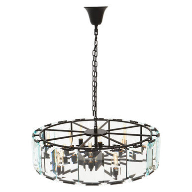 Babylon Large Black 12 Light Pendant Light
