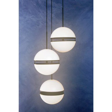 Three Ball Matt Black Pendant Light | Abira