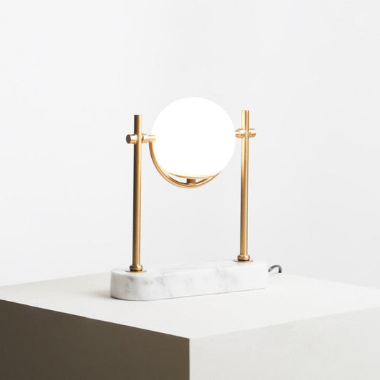 Marble And Gold Orb Table Lamp | Zalika