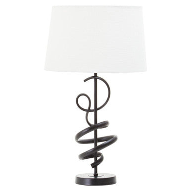 Matte Black Squiggle Table Lamp | Zavi