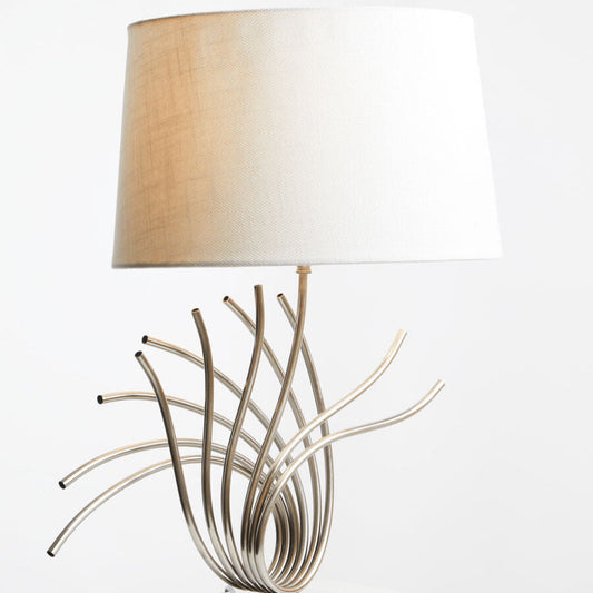 Brushed Chrome Spoke Table Lamp | Zaha