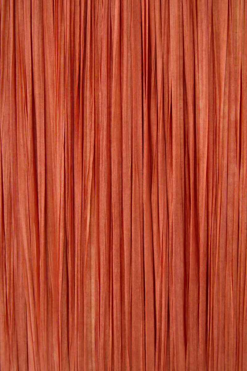 Carta Natural Papier Mache Table Lamp With Rust Raffia Shade